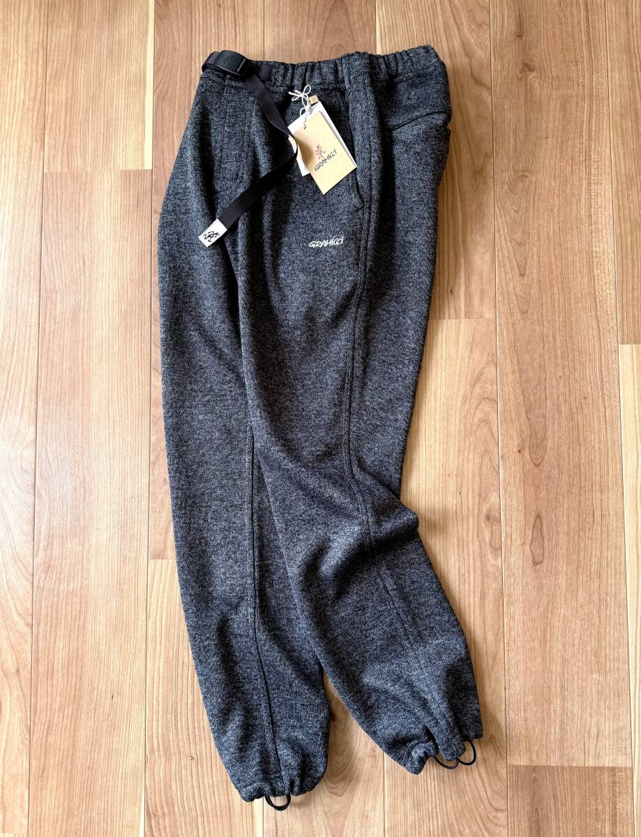即決■ 別注 GRAMICCI × ADAM ET ROPE / ユニセックス BONDING KNIT FLEECE チャコール S グラミチ ニット フリース パンツ アダムエロペ