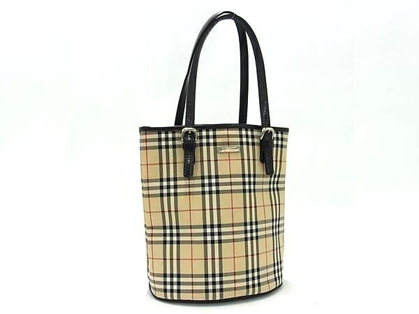 1円 BURBERRY バーバリー ナイロンキャンバス×レザー ノバ 1円 BURBERRY バーバリー ナイロンキャンバス×レザー ノバ