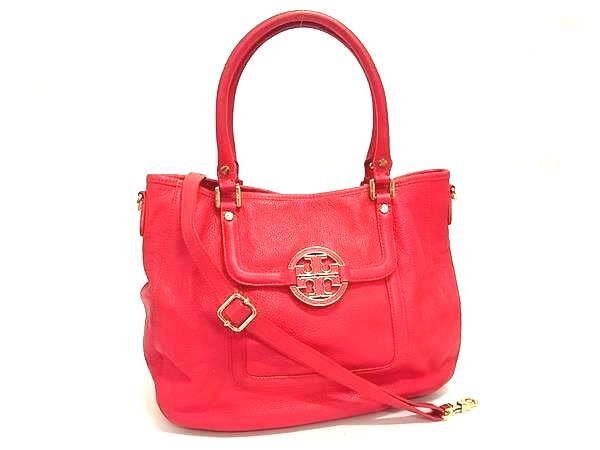1円 TORY BURCH トリーバーチ アマンダ レザー ゴールド金具 2WAY ハンドバッグ ショルダーバッグ 肩掛け ブラウン系 I5799QZ 1円 TORY BURCH トリーバーチ アマンダ レザー ゴールド金具 2WAY