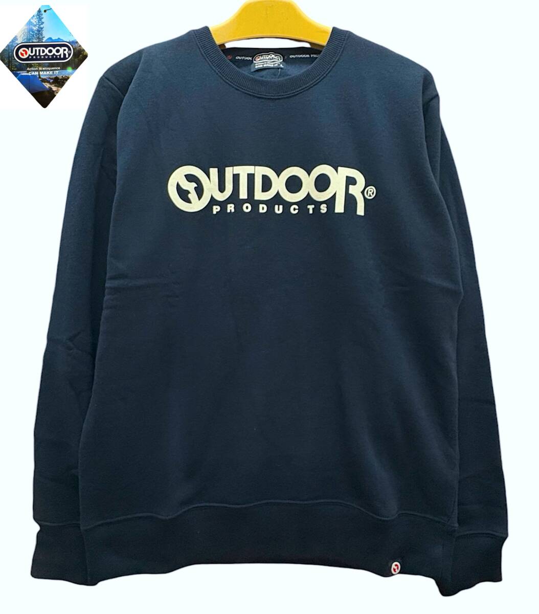 即決★Lサイズ★新品タグ付 アウトドア OUTDOOR ブランド★メンズ 紳士★ロゴプリント あったか 裏起毛 トレーナー/ko★￥3278