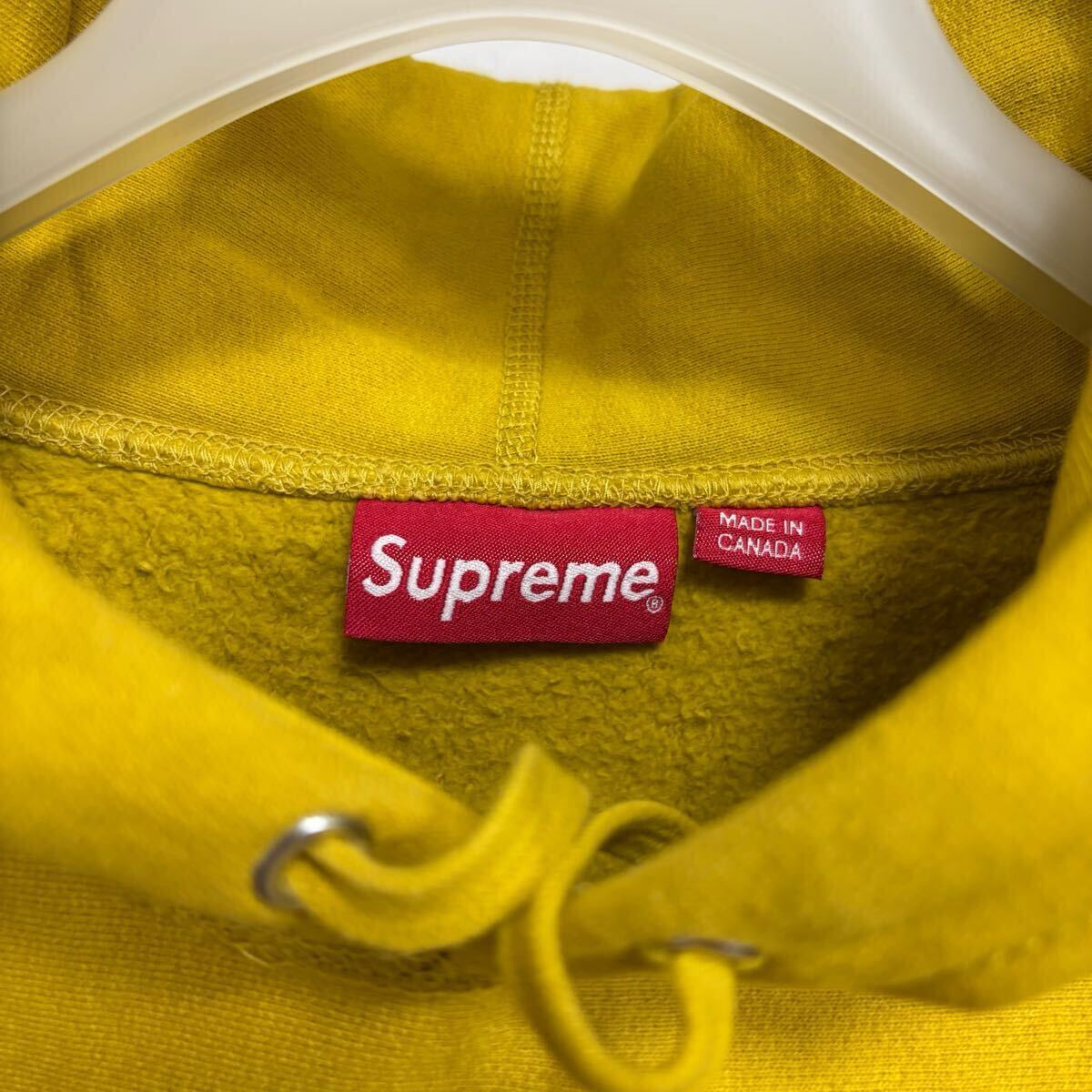 19fw Supreme Micro Logo Hooded Sweatshirt Mustard size M 19fw Supreme Micro Logo Hooded Sweatshirt Mustard size M