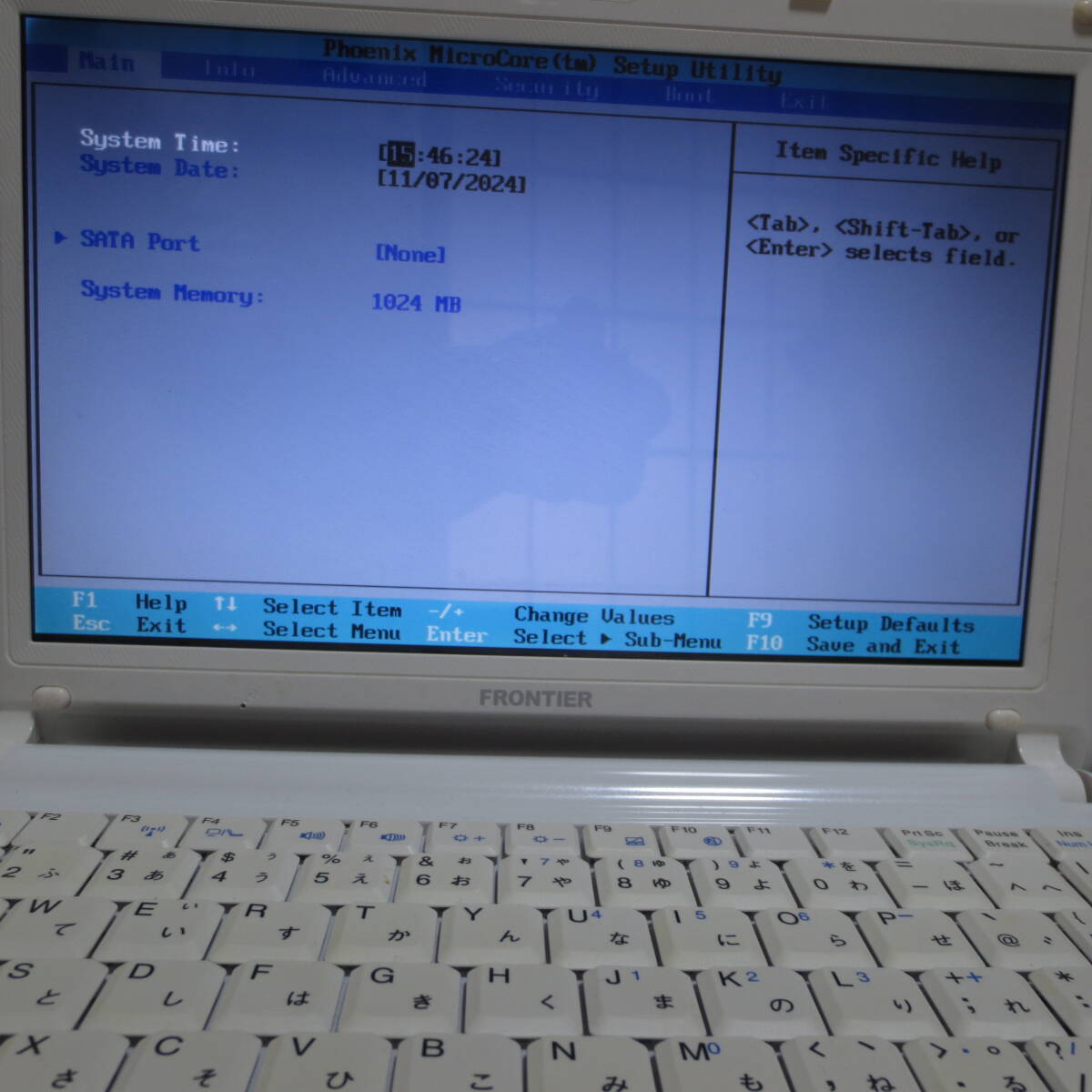 【ジャンク】FRONTIER 神代 10.1インチ ミニノートパソコン FRNU305 フロンティア_画像2