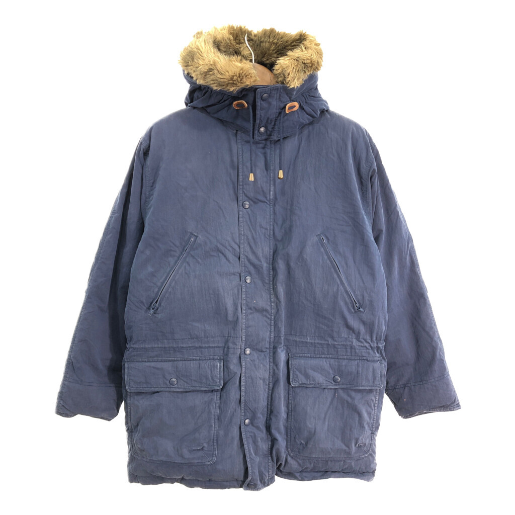 【爆売り!】 エルエルビーン L.L.Bean 90年代 ダウンジャケット S7221 古着 中古 REGULAR) MEDIUM (メンズ ネイビー アウトドア 男性用