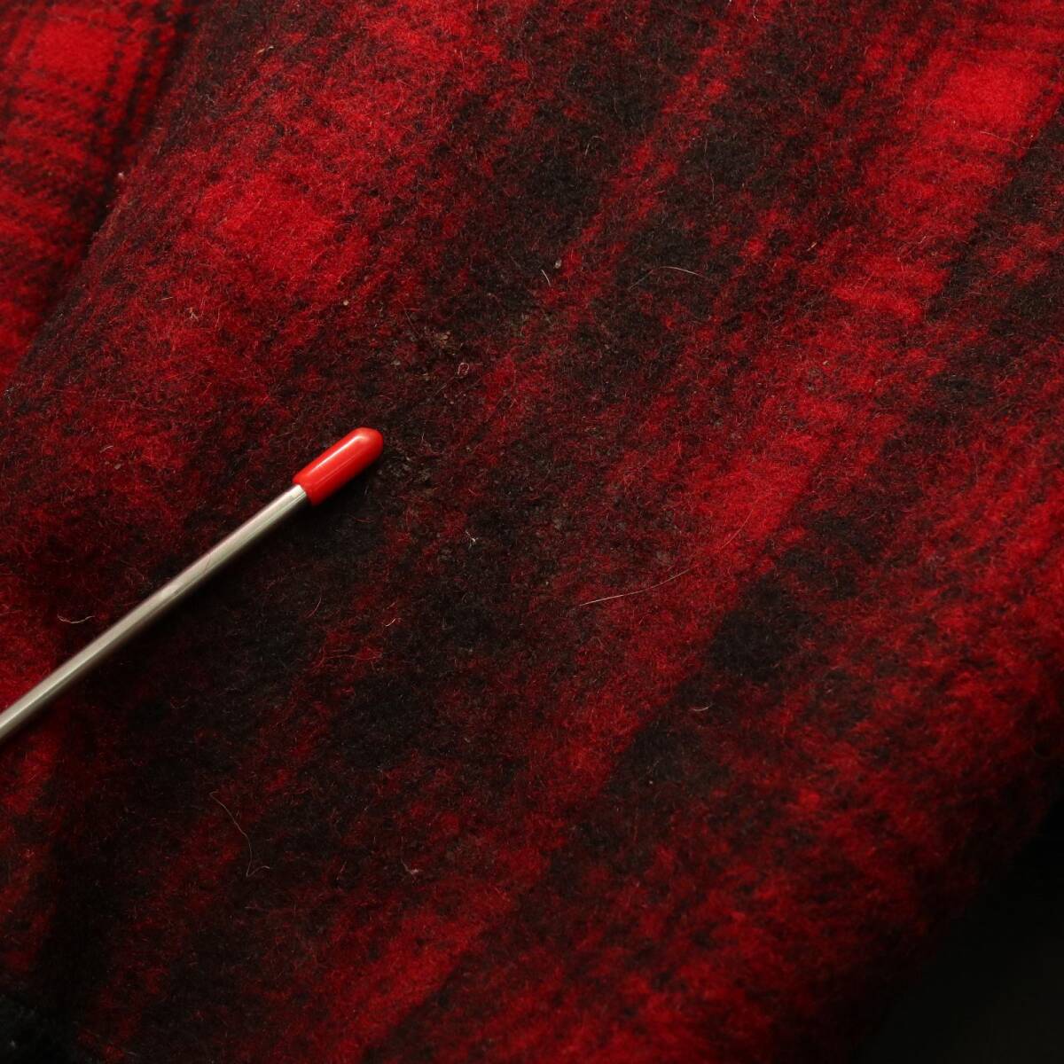 60 годы WOOLRICH Woolrich охота шерсть брюки Vintage проверка красный ( мужской W33 L31 соответствует ) б/у б/у одежда A2426