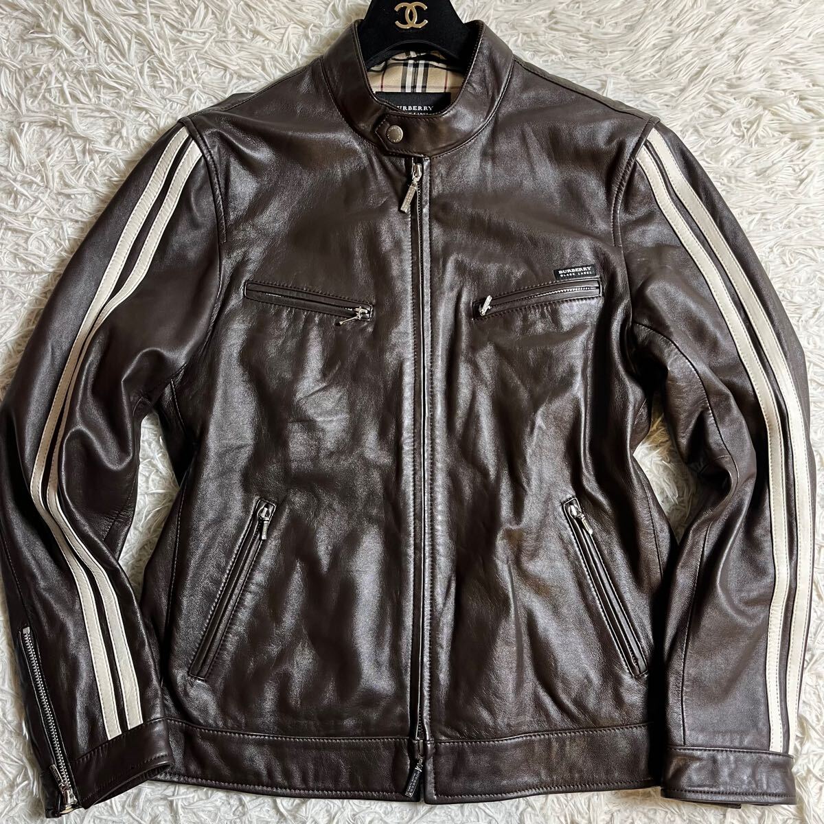 Burberry 本革 レザージャケット ライダース Burberry 本革 レザージャケット ライダース