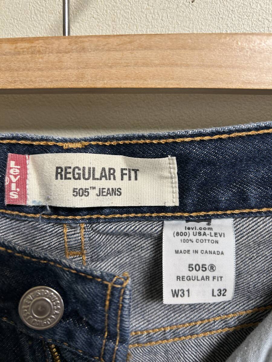 CANADA カナダ制 Levi's リーバイス 505 レギュラー W31 ストレート デニム ジーンズ ジーパン