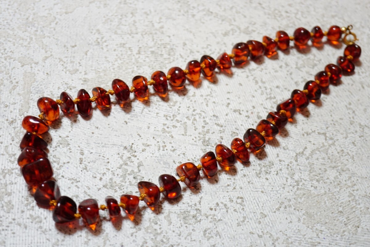 琥珀 天然 コハク ネックレスケース付き 天然琥珀 コハク ネックレス マーブル 希少ロイヤルアンバー含む 約36g