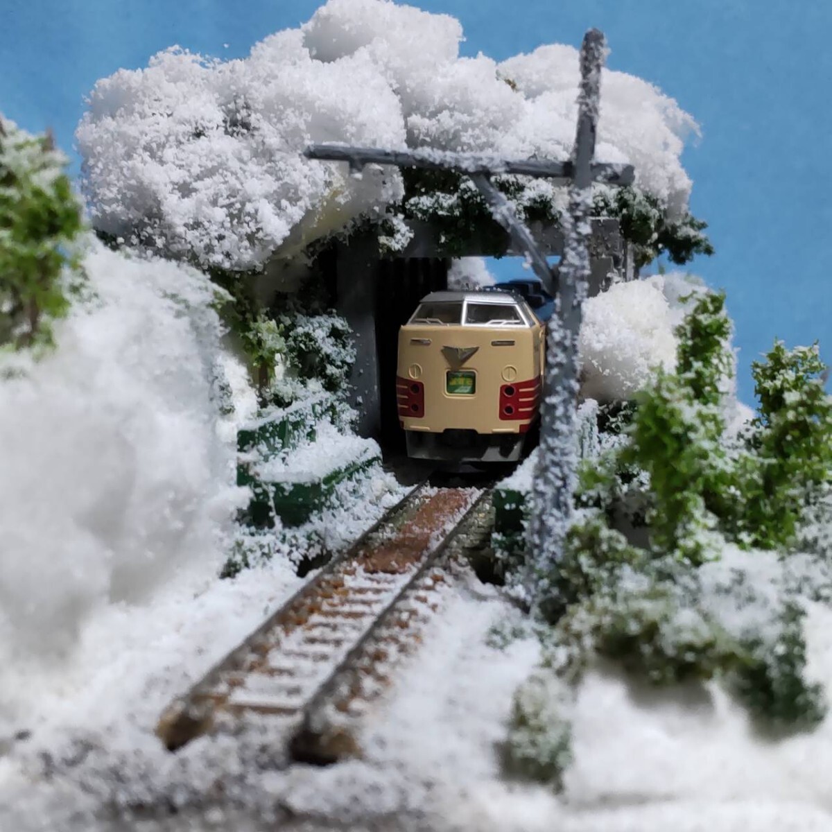 鉄道模型 ジオラマ レイアウト 車両 雪 洞門 線路 Nゲージ 鉄道模型 ジオラマ レイアウト 車両 雪 洞門 線路 Nゲージ