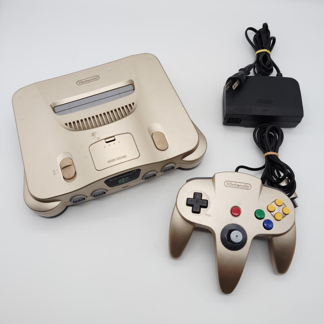 【良品】ニンテンドー64　ゴールド　本体セット　限定カラー　動作確認済み　@2501