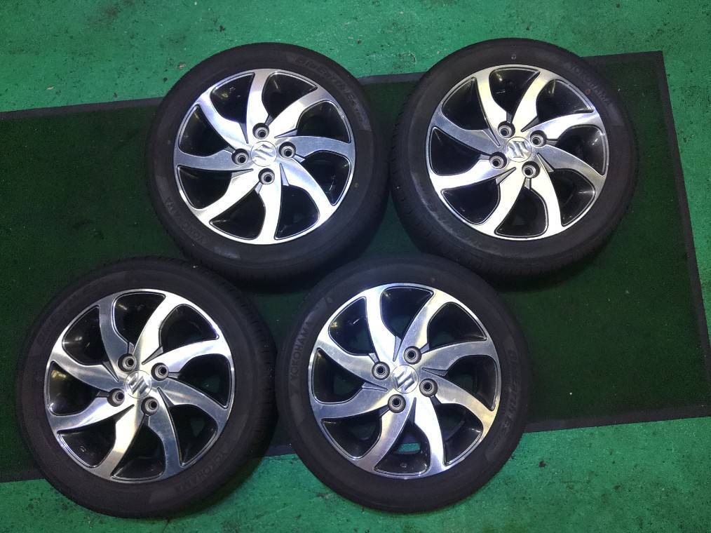 MK21S　パレット　14x4.5J　OFF50　４本　165/55R14　2023年製　ヨコハマタイヤ付き　4mmヤマ