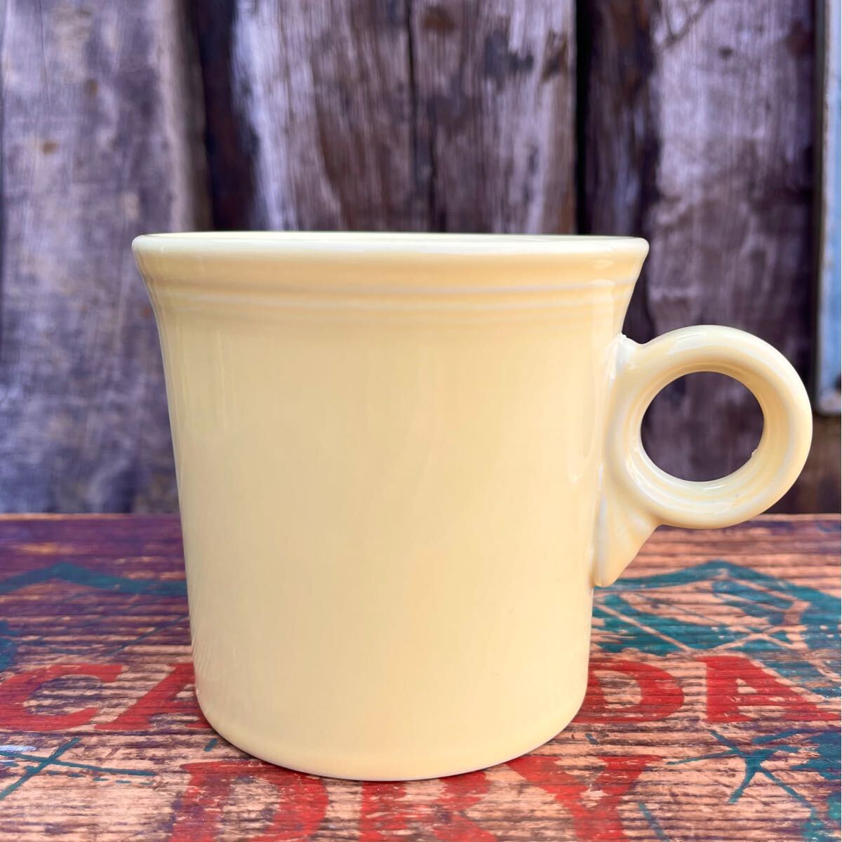 【USA vintage】Fiesta Mug Cup yellow フィエスタ　マグカップ　黄色　アメリカ　ビンテージ