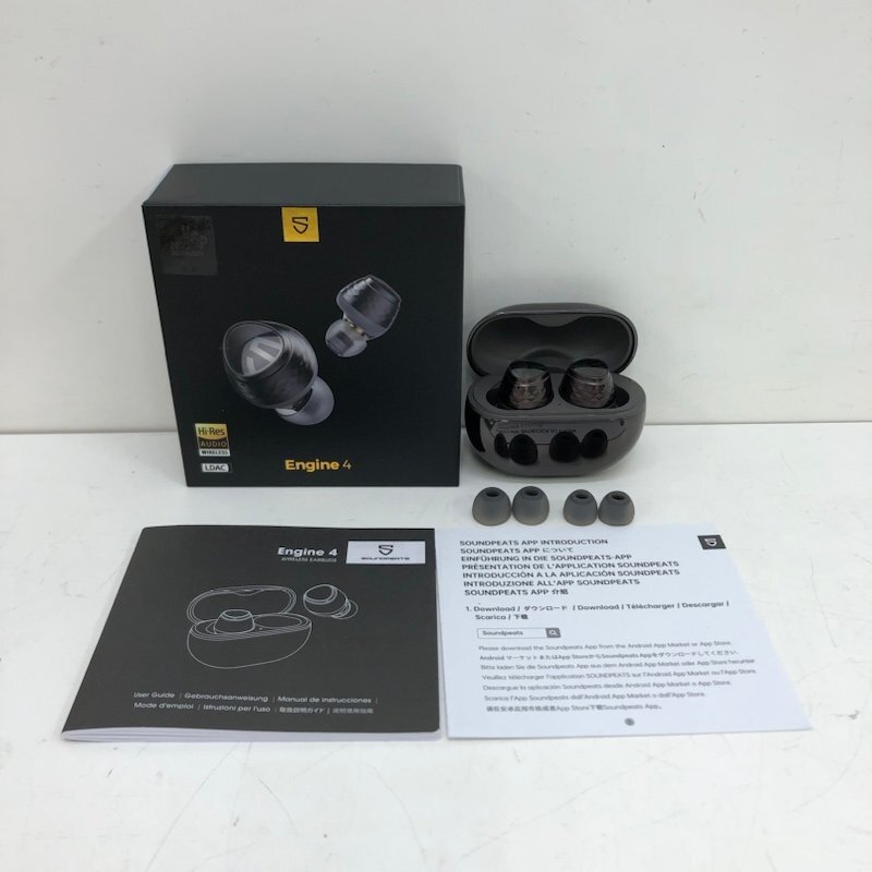 SOUNDPEATS Engine 4 ワイヤレスイヤホン Bluetooth ブラック系 241025SK750293