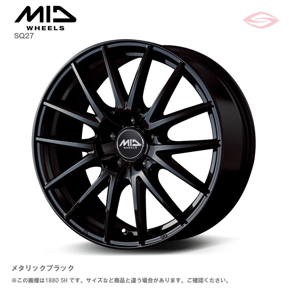 シュナイダー SQ27 アルミホイール 1本 17x7.0 +38 114.3 5H(メタリックブラック) / 17インチ SCHNEIDER SQ27