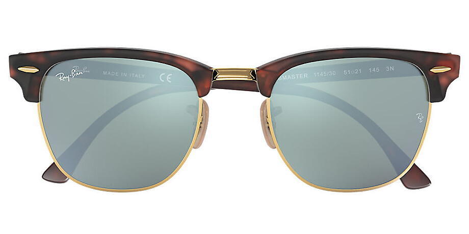 レイバン RAYBAN CLUBMASTER FLASH LENSES サンドハバナ/ライトグリーンシルバーミラー RB3016 114530 51mm トータス/シルバーフラッシュ