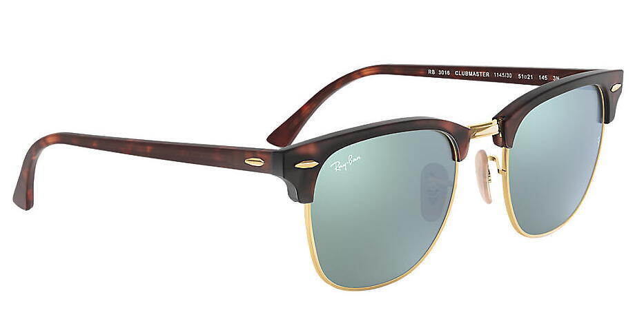 レイバン RAYBAN CLUBMASTER FLASH LENSES サンドハバナ/ライトグリーンシルバーミラー RB3016 114530 51mm トータス/シルバーフラッシュ