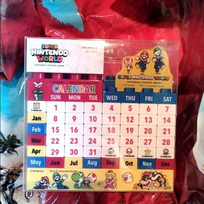 ＵＳＪ マリオ　カレンダー　ブロック