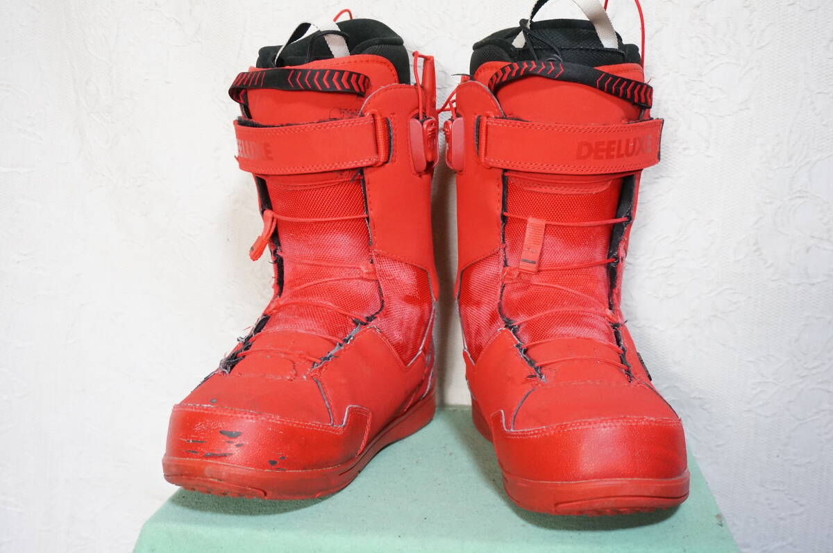 男性用 DEELUXE ディーラックス スノーボードブーツ アイディー ID 27.5cm 赤*BURTONDC32salomon