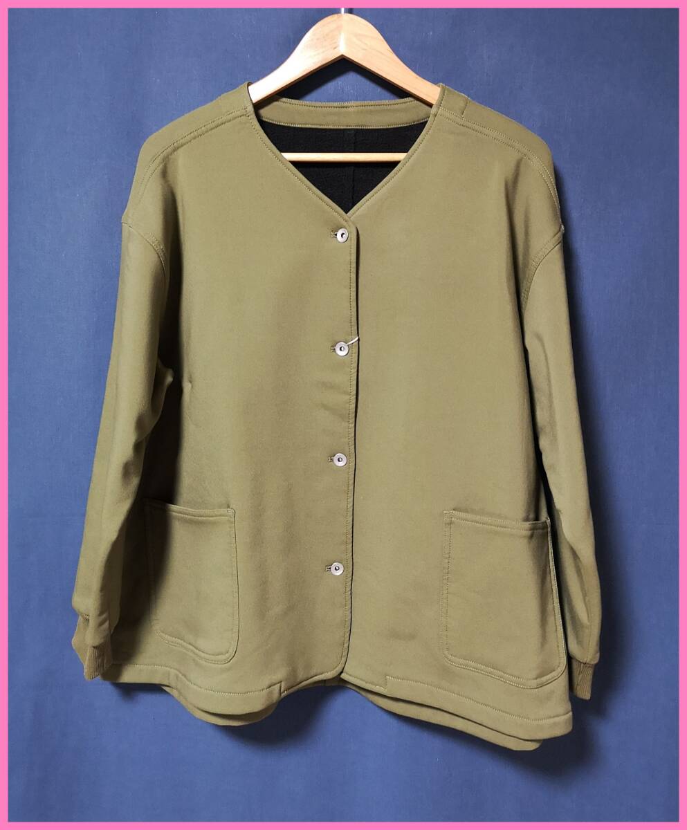 ＪＫＴ‐７６‐２☆冬☆新品☆送料込み☆即決☆ナチュラル系☆ストレッチ素材☆Ｍ～Ｌ☆ジャケット☆カーキ系☆裏地フリース☆ゆったり