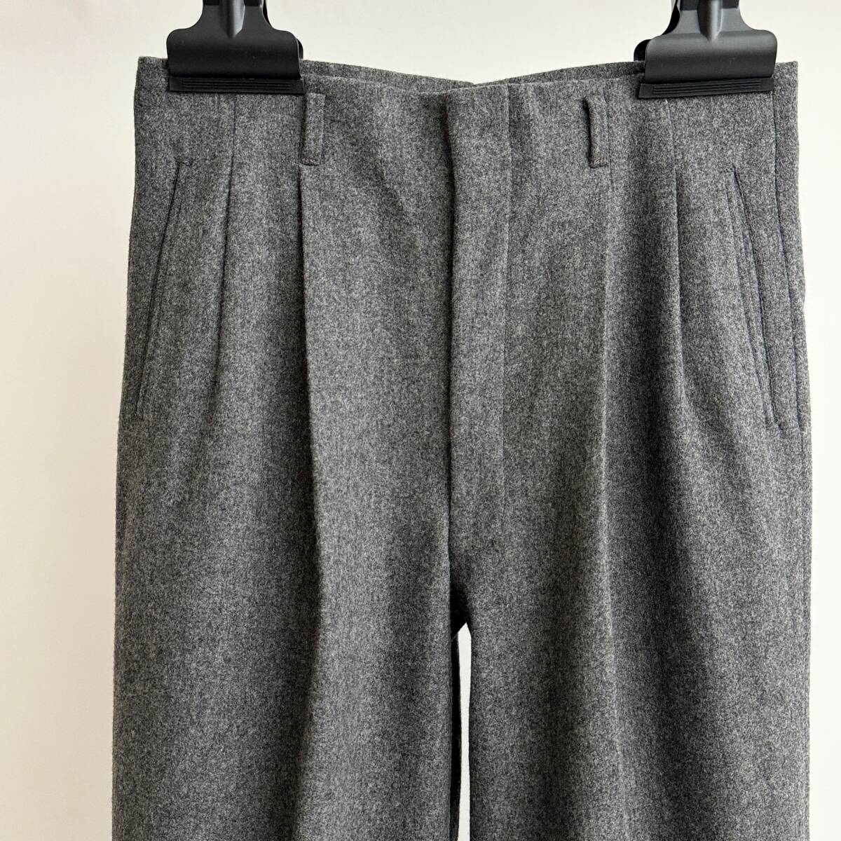 希少《 Mint Condition / Vintage / W31 》50s 60s 極上品【 ビンテージ Talon 2タック グレー フラノウール スラックス L31 】