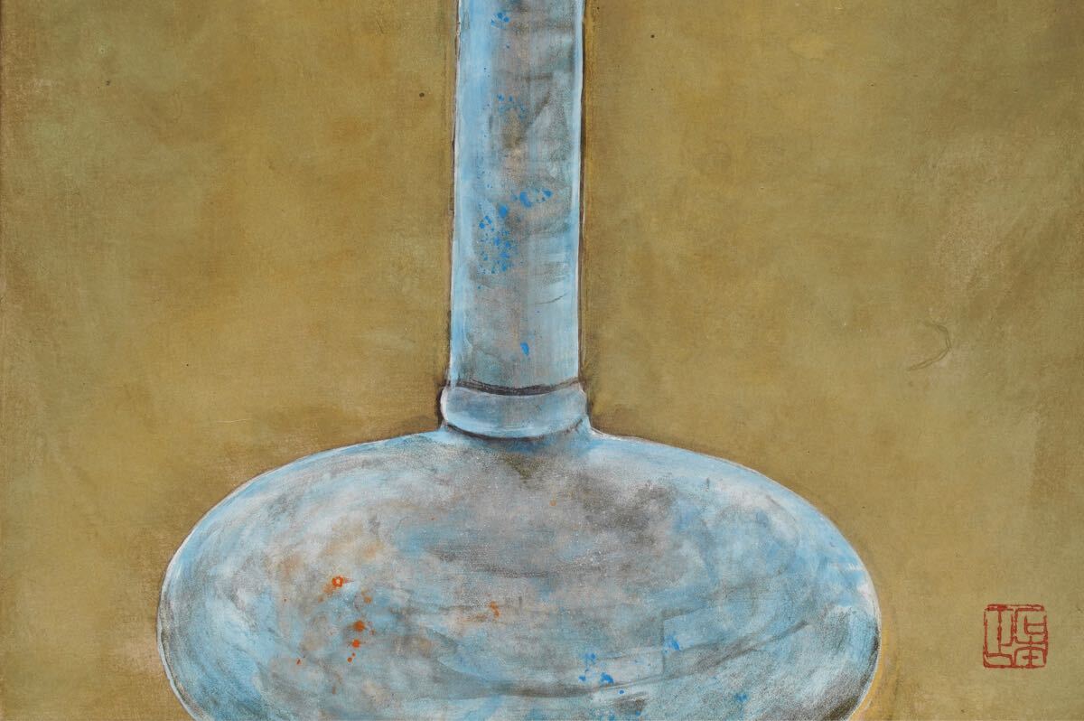 真作 石本正「ばら」日本画 画寸(31cmx46cm) サイン・共シール 真作 石本正「ばら」日本画 画寸(31cmx46cm) サイン・共シール