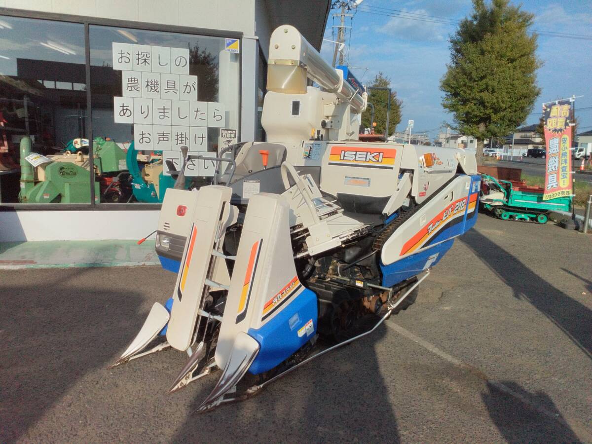 宮城 イセキ コンバイン HVG218G-ZKHWC 439時間 18馬力 2條刈 ズームオーガ 刈取スライド 店頭販売 農(nóng)機(jī)具市場 巖沼