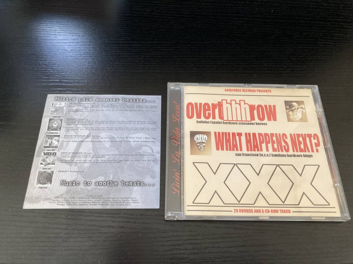 overtHHHrow / What Happens Next? WHN? Livin' La Vida Loca! Split CD スラッシュ ハードコア
