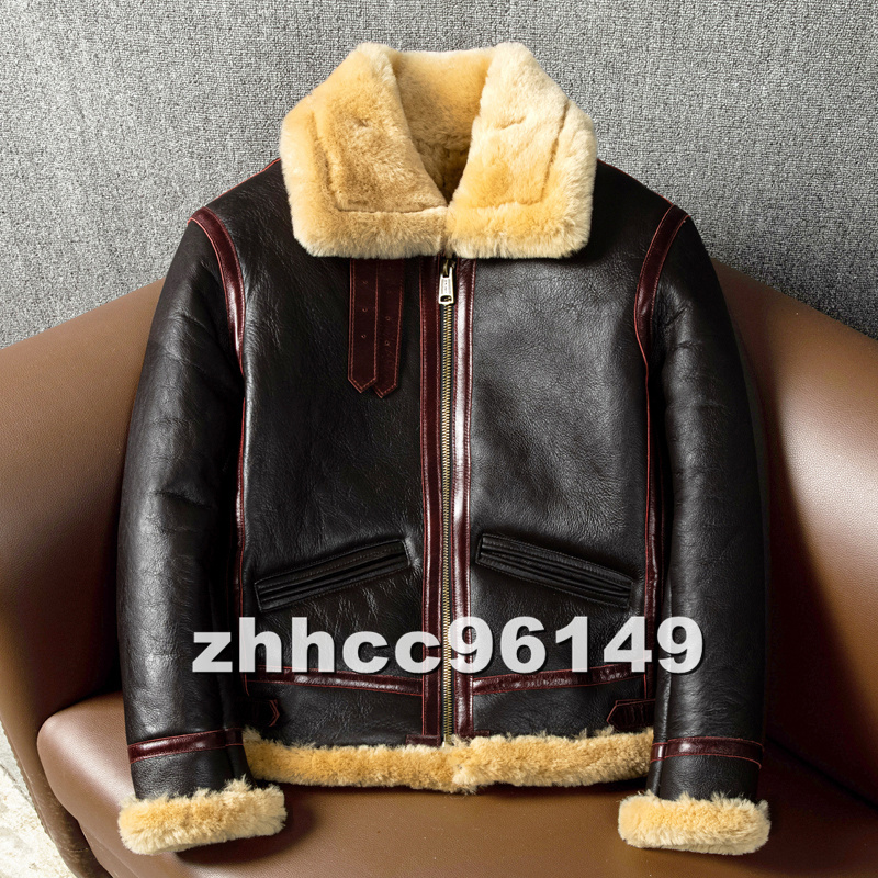 □美品□メンズ 革ジャン TYPE B-3 最上級 羊革 フライトジャケット □美品□メンズ 革ジャン TYPE B-3 最上級 羊革 フライトジャケット
