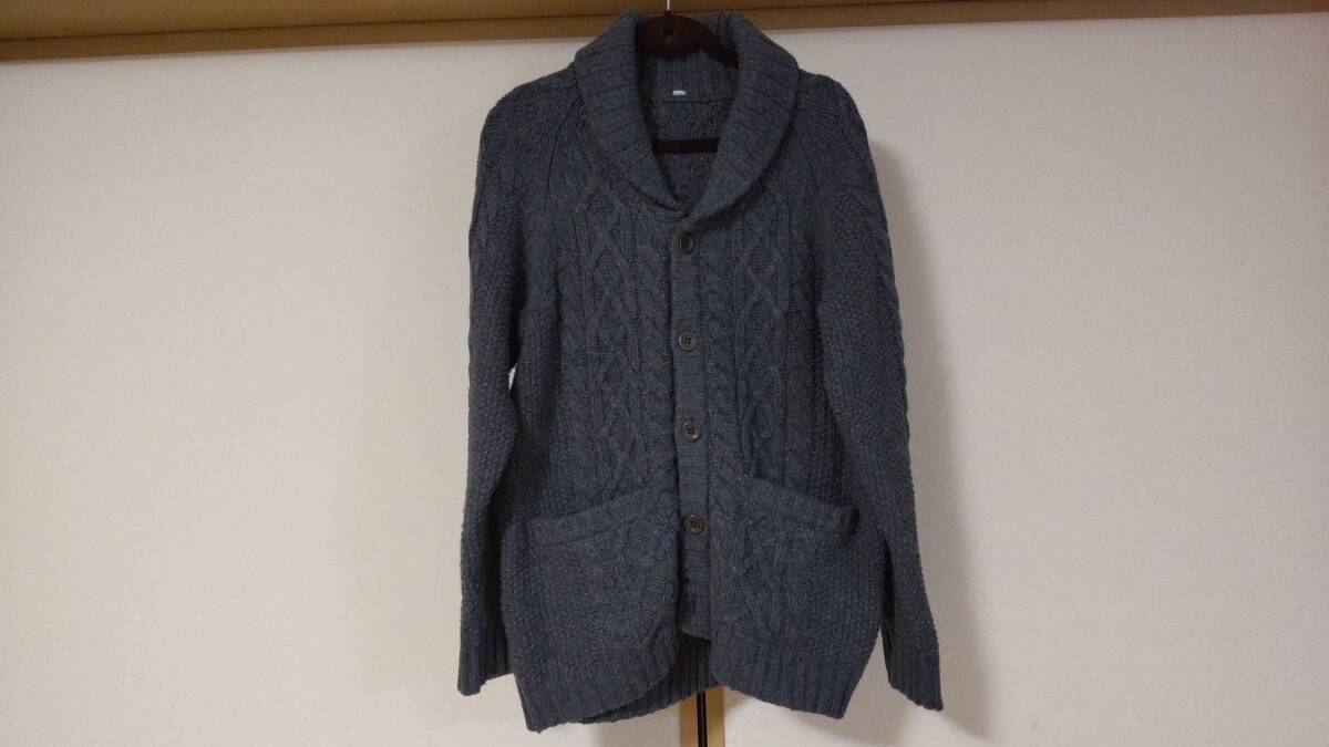 美品　無印良品　ウールセーターカーディガン150　ウール100%