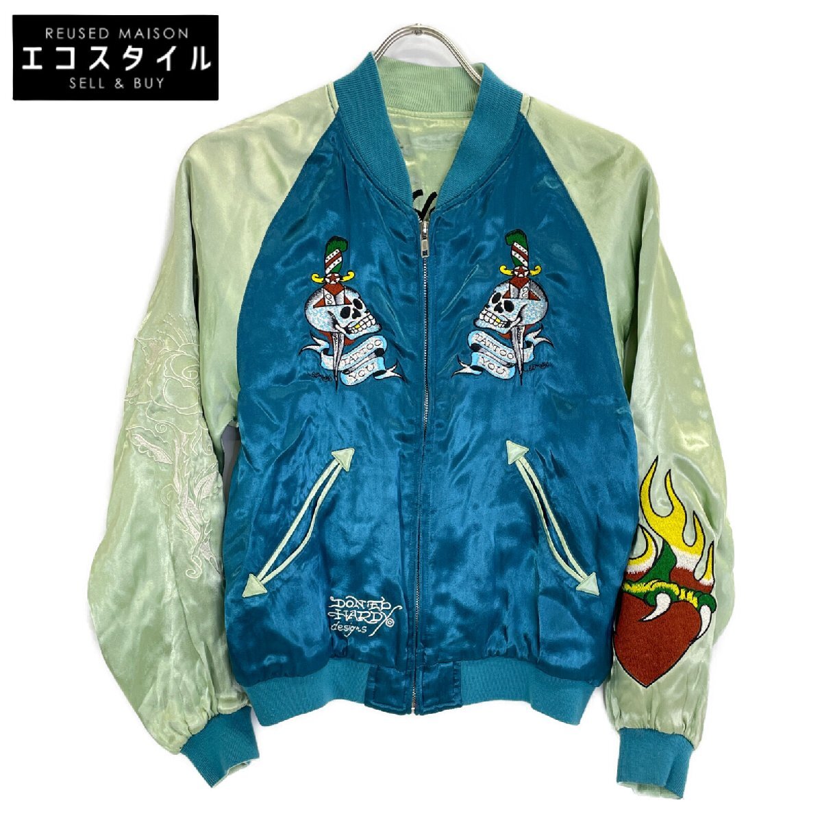 ■新品未使用 エドハーディー リバーシブル スカジャン Yahoo!オークション - Ed Hardy エドハーディー リバーシブル