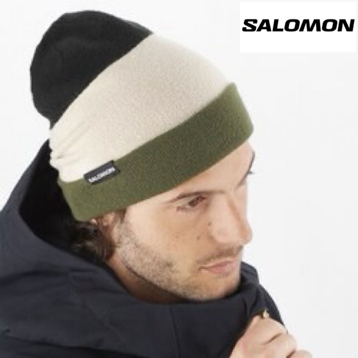 Salomo サロモンニット帽　ビーニー　帽子　 ニットキャップ　ウィンタースポーツ　スキー　スノボー　D