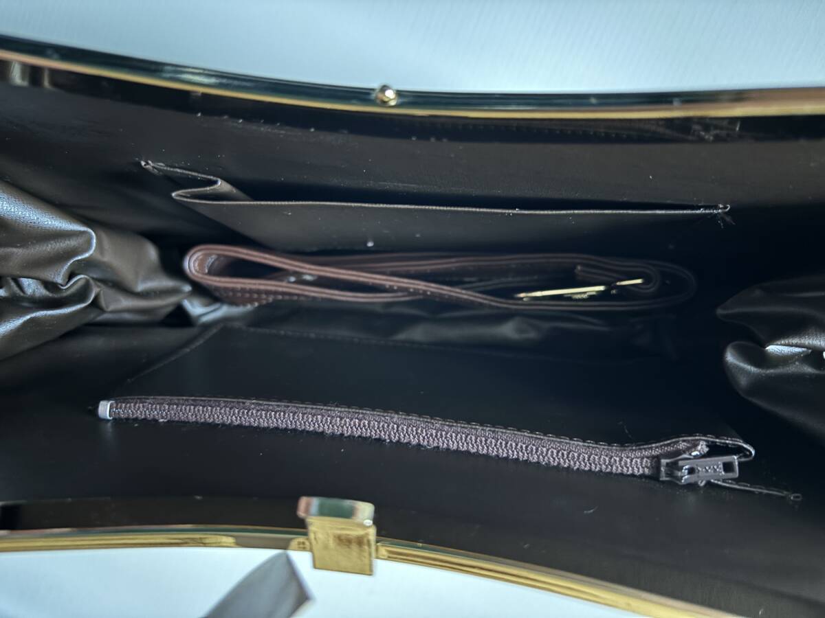Python　LEATHER　ショルダーバッグ　ハンドバッグ　両用　レトロ　未使用　訳アリ　パイソン_画像3