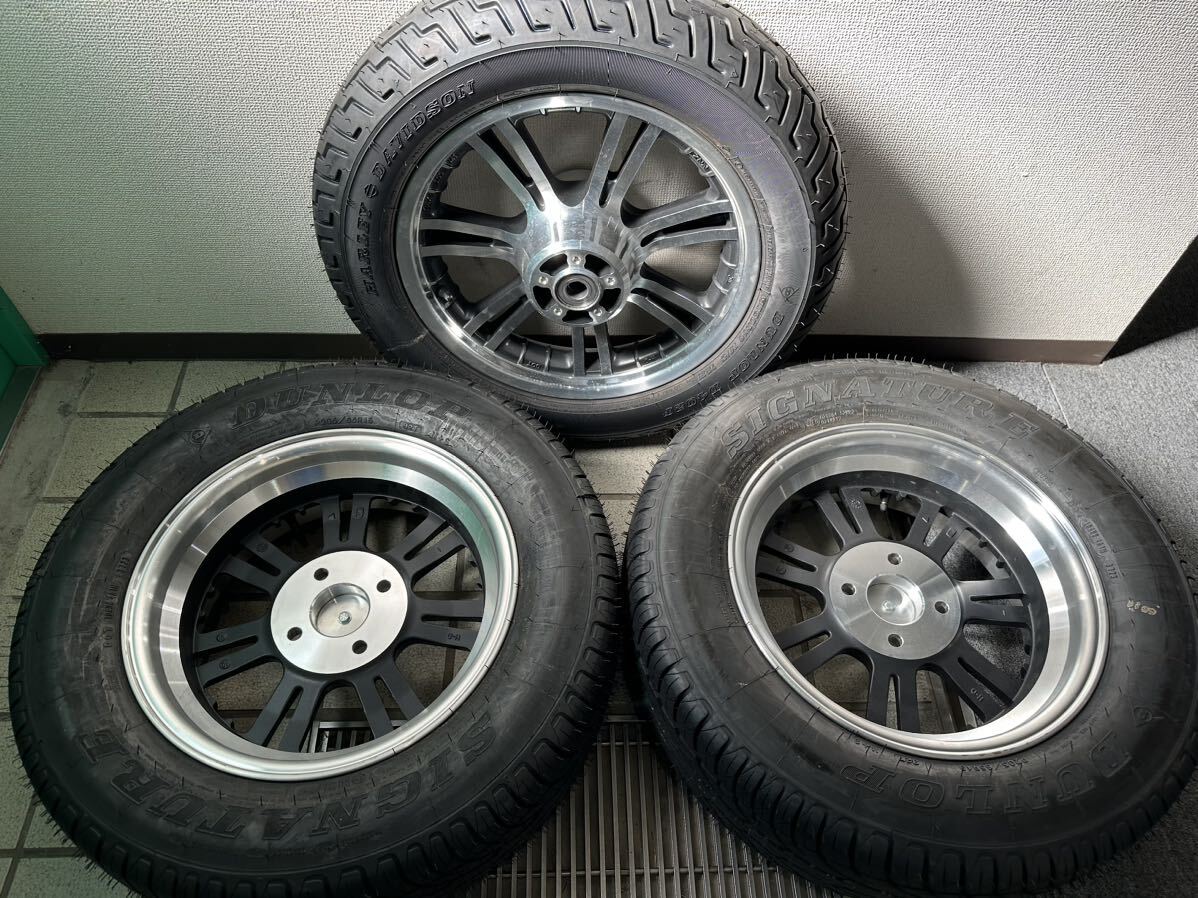 【ゆうパック160×3】ハーレーダビッドソン トライク 純正 タイヤ ホイール付　MT90B16 P205/65R15 ダンロップ D402F SIGNATURE ※301-3_画像5