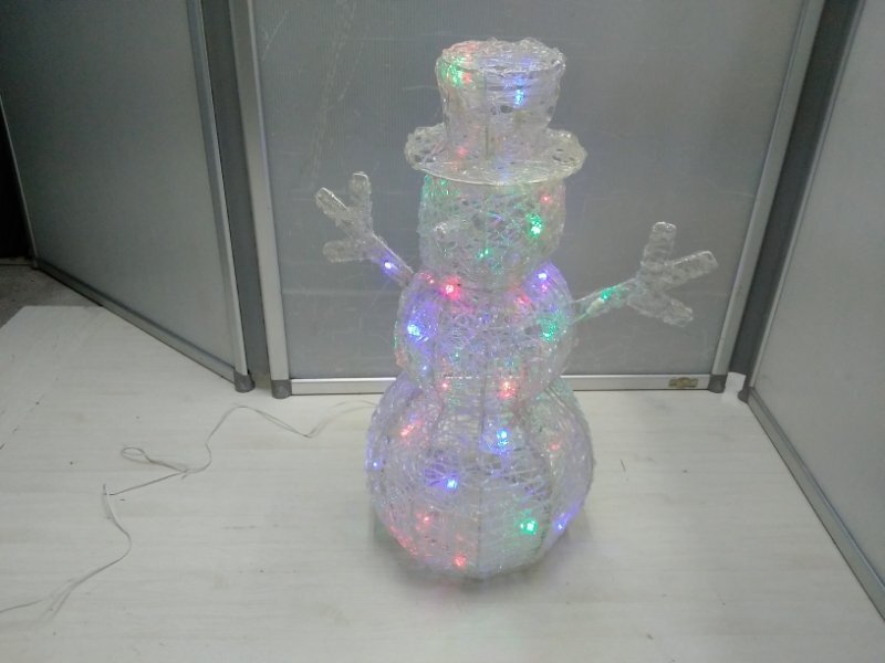 神戸産業(yè) SNOWMAM スノーマン アクリル 60cm LEDライト 57-11076M TM 40LT クリスマス イルミネーション