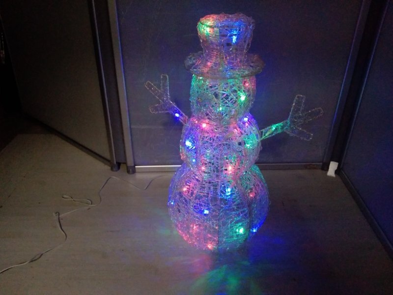 神戸産業(yè) SNOWMAM スノーマン アクリル 60cm LEDライト 57-11076M TM 40LT クリスマス イルミネーション