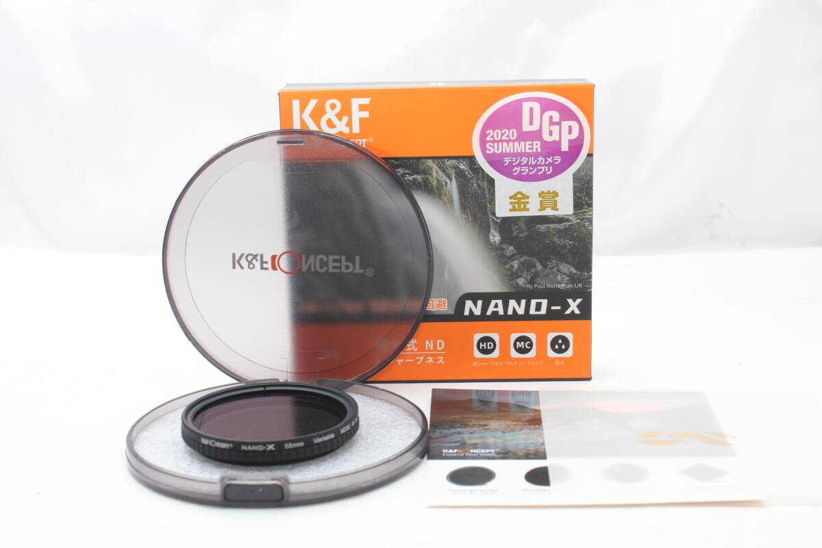 ★ K&F CONCEPT NANO-X 55mm Variable ND32 減光可変NDフィルター ケーアンドエフ コンセプト