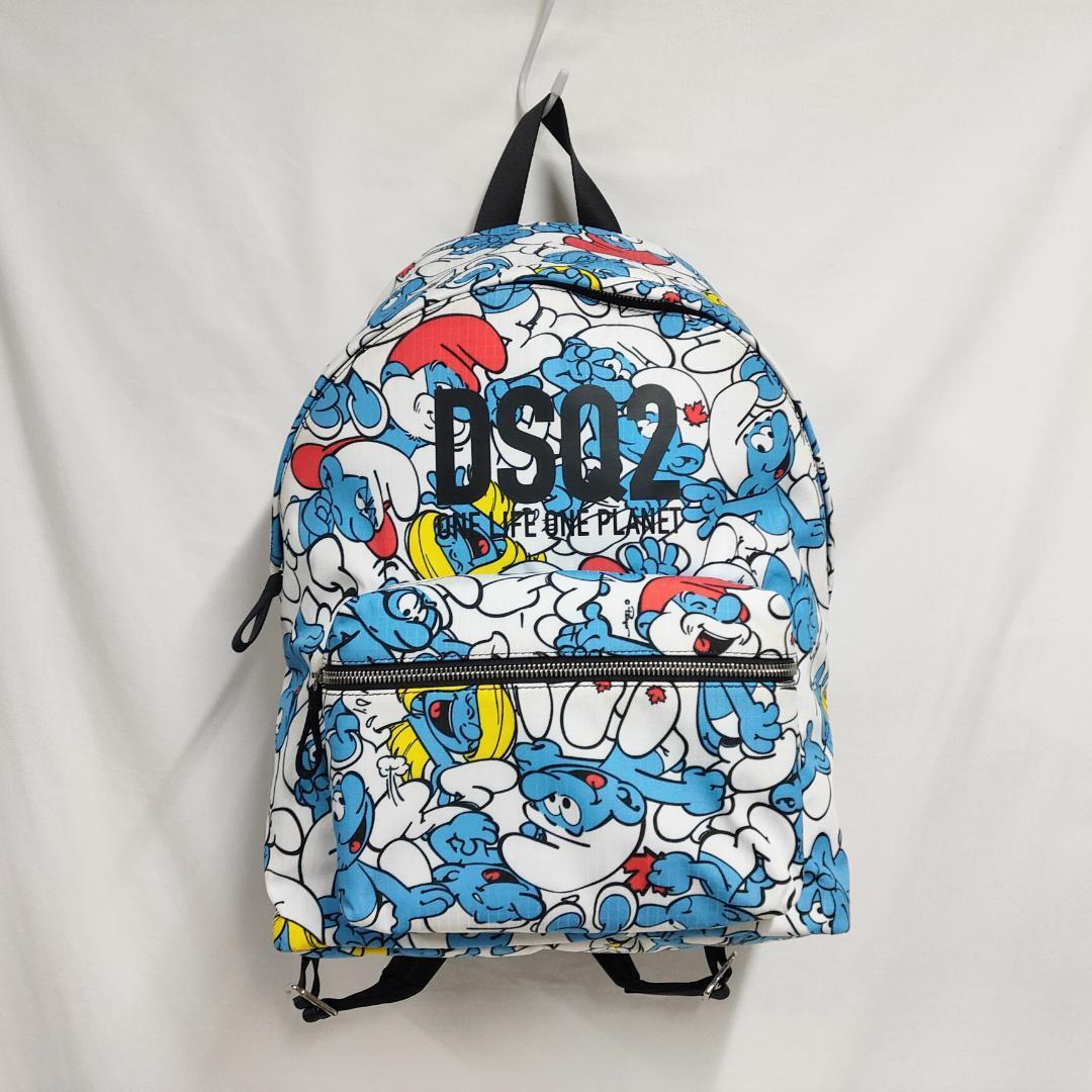 新品 未使用 DSQUARED2 スマーフコラボ 総柄バックパック 新品 未使用 DSQUARED2 スマーフコラボ 総柄バックパック