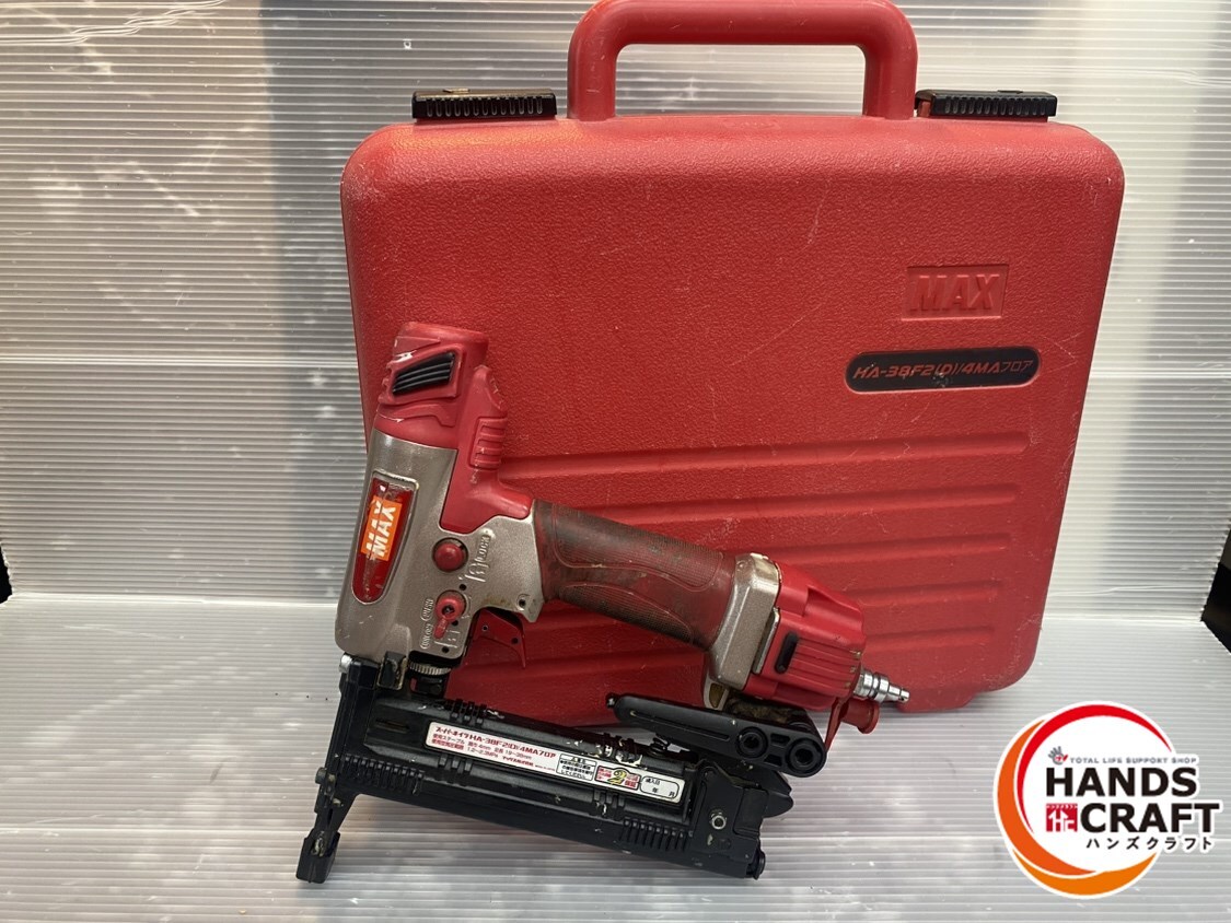 ▼【中古品】MAX マックス HA-38F2 スーパーネイラ ケース付き 肩幅4mm 足長19〜38mm