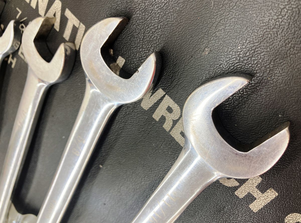 ◇【中古品】STRAIGHT　コンビレンチ10本セット　5/16” 3/8” 7/16” 1/2” 9/16” 5/8” 11/16” 3/4” 13/16” 7/8”　※1本欠品