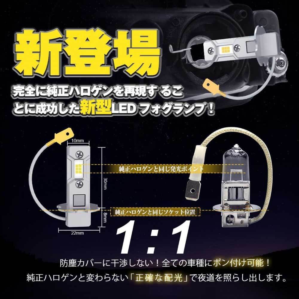 TRS H3 超高輝度LEDバルブ ショートタイプ 12V 24V 2個 イエロー 310148の画像2