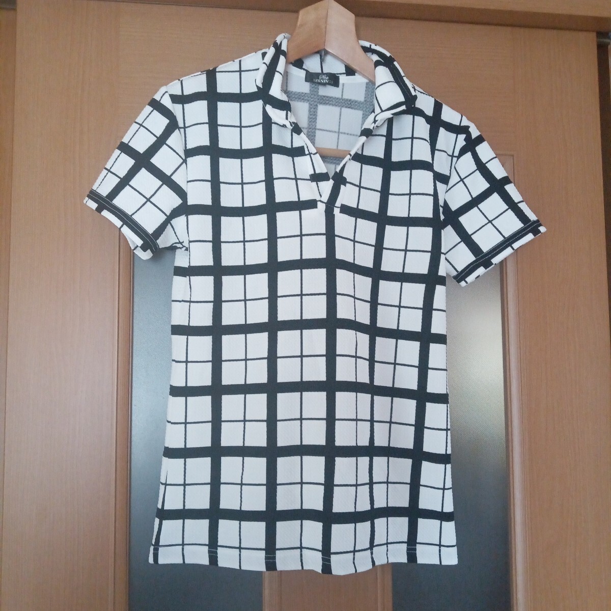 men‘s 新品未使用　お兄系　柄スキッパー　M