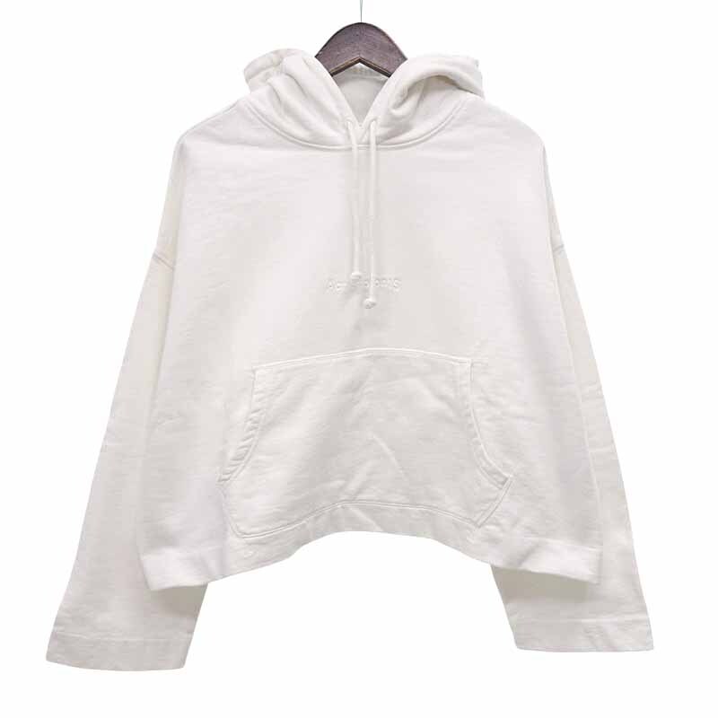 【特別価格】ACNE STUDIOS 19SS JOGHY EMBOSS エンボス スウェット プルオーバー パーカー ホワイト サイズ レディースXXS