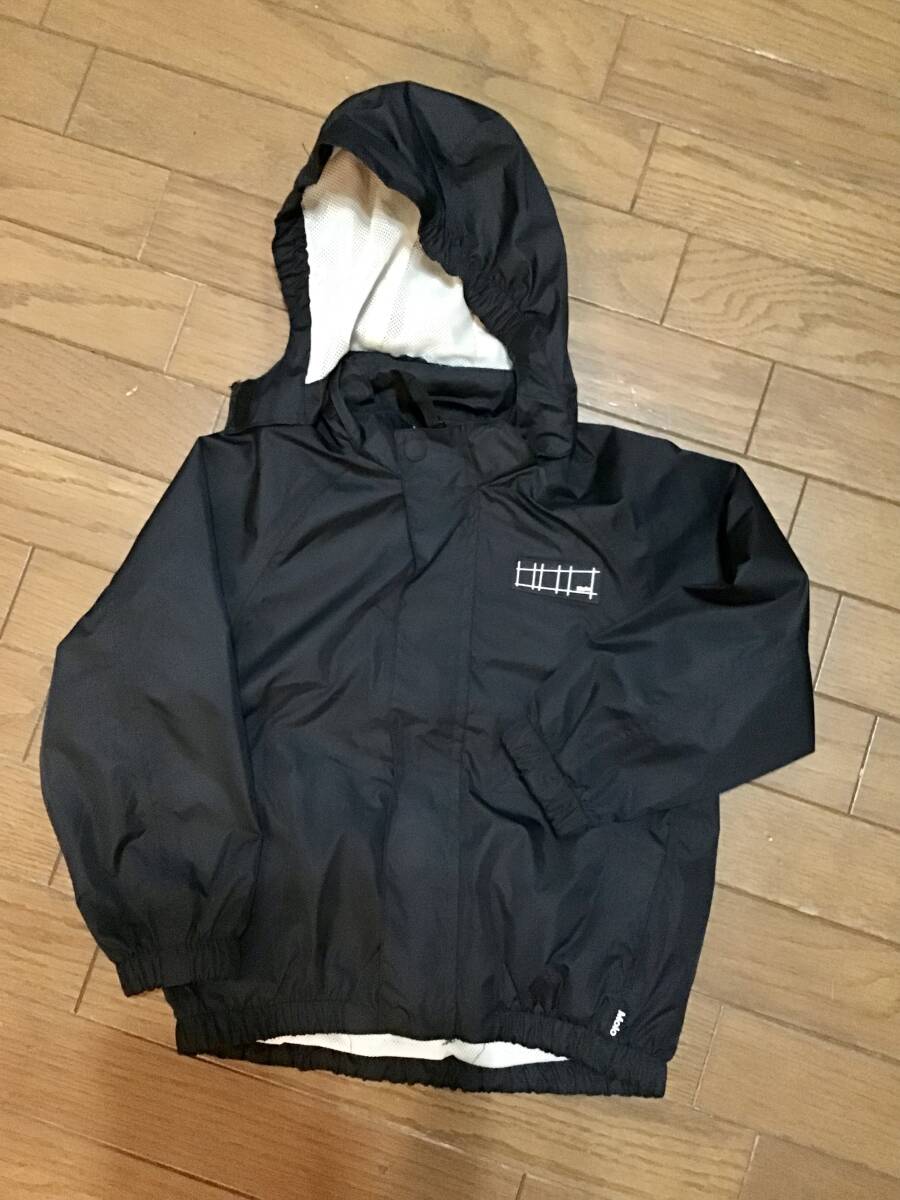 良品【Molo/モロ】フード付長袖ジャンパー/104cm★ブラック★シャカシャカ★男の子★USED