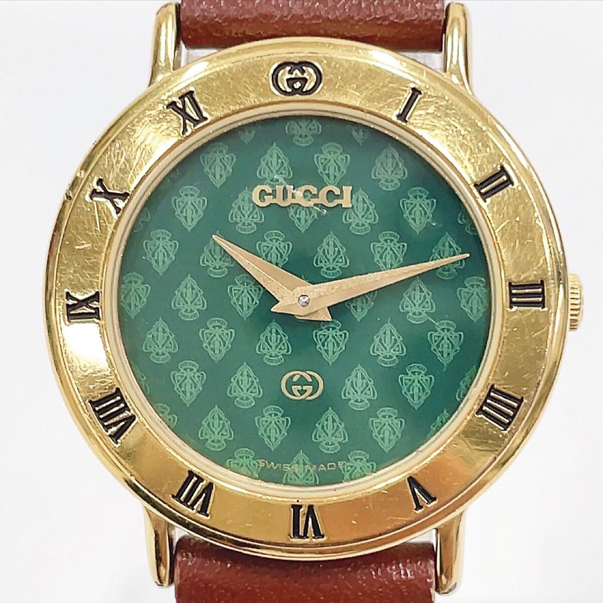 GUCCI グッチ 3000L QZシェリーライン文字盤1NBGレディース