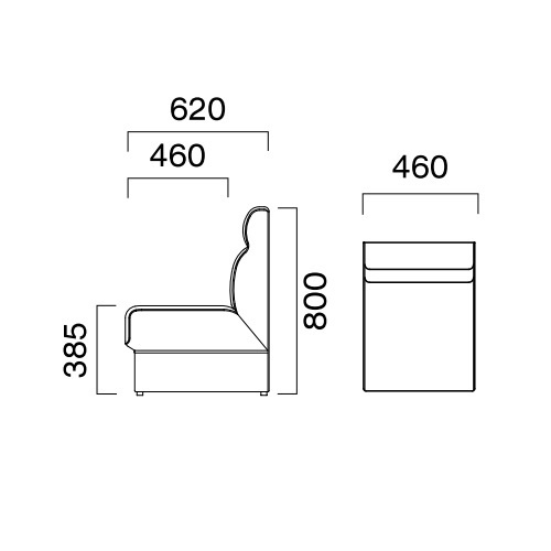 業務用椅子 CRES(クレス) ソファー ノーラ M 幅460×奥行620×高さ 業務用椅子 CRES(クレス) ソファー ノーラ M 幅460×奥行620×高さ