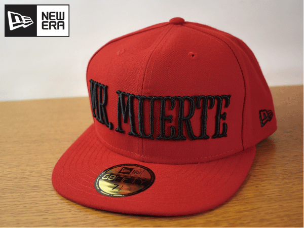 K215《未使用品》NEW ERA ニューエラ 59FIFTY【7-1/2 - 59.6cm】MR MUERTE ロゴ フラット 帽子 キャップ メキシコモデル