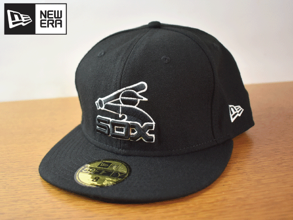 K205《未使用品》NEW ERA ニューエラ 59FIFTY【8 - 63，5cm】MLB CHICAGO WHITE SOX ホワイトソックス フラット 帽子 キャップ USモデル