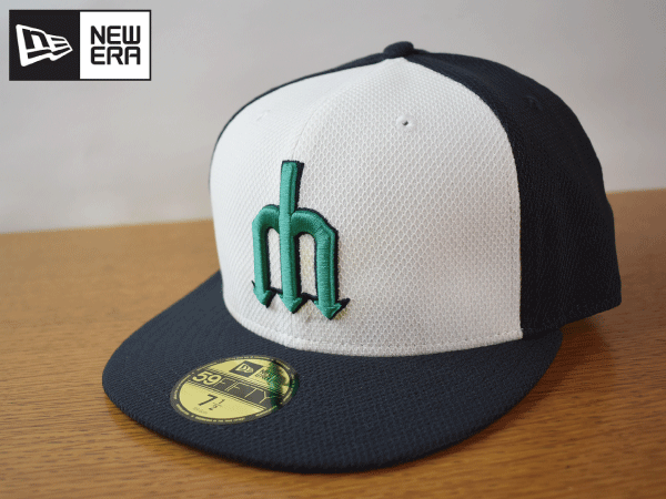 K292《未使用品》NEW ERA ニューエラ 59FIFTY【7-1/2 - 59.6cm】SEATTLE MARINERS マリナーズ MLB フラット 帽子 キャップ USモデル