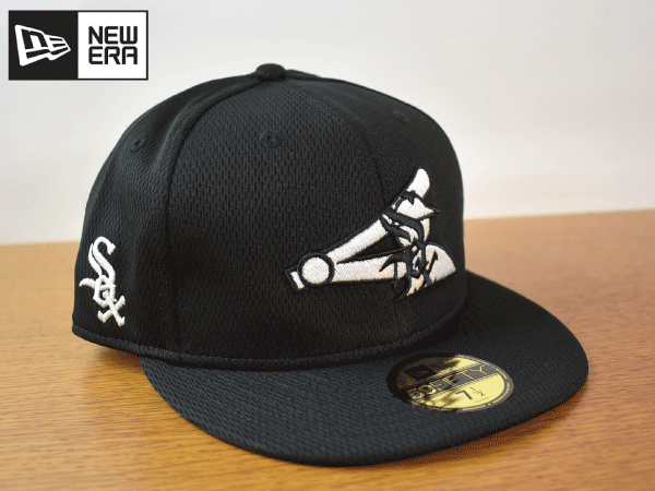 K303《未使用品》NEW ERA ニューエラ 59FIFTY【7-1/2 - 59.6cm】CHICAGO WHITE SOX ホワイトソックス MLB フラット 帽子 キャップ USモデル