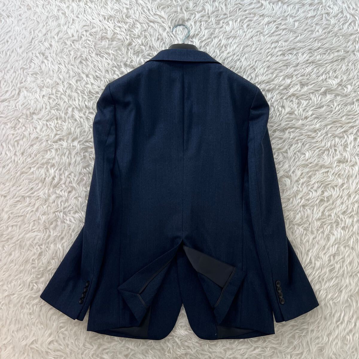 【極美品】スーツセレクト スーツ セットアップ 3ピース ネイビー パンツ 極美品】スーツセレクト メンズ ビジネス3Pスーツ セットアップ