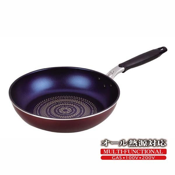 まとめ得 ライズ ブルーダイヤモンドコートIH対応フライパン30cm x [3個] /m